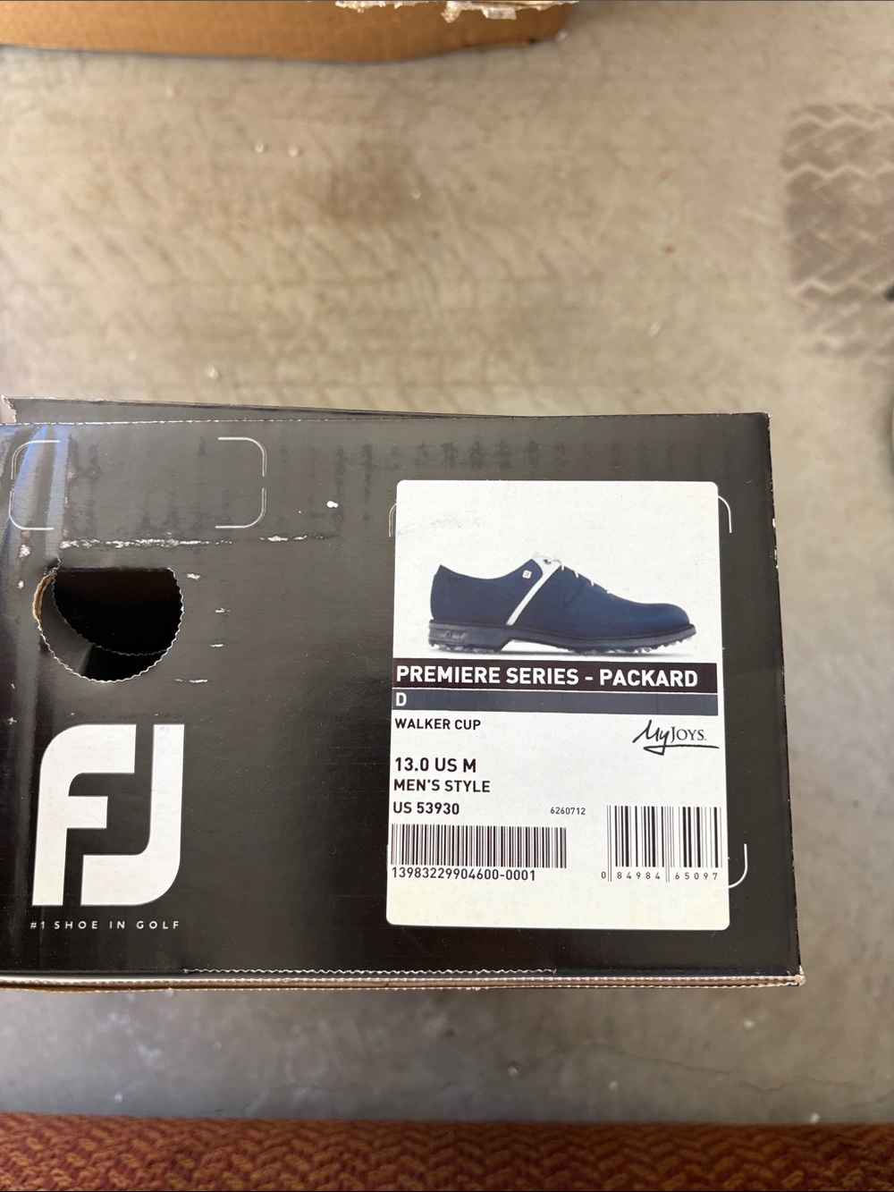 FootJoy Packard Walker Cup Men's Golf Shoes - Navy/White